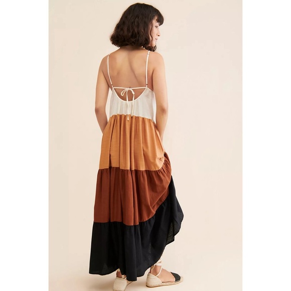 ANTHROPOLOGIE Colorblock Maxi Dress - Picture 3 of 3
